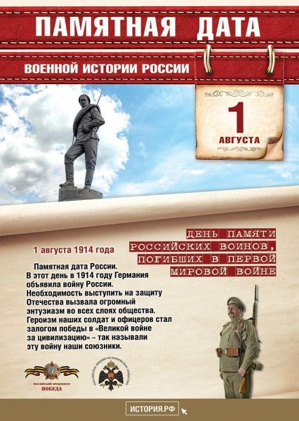 Первая мировая война (от 01.08.2021)