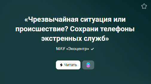 «Чрезвычайная ситуация или происшествие? Сохрани телефоны экстренных служб» (от 31.12.2022)