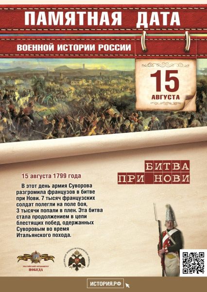 Памятная дата военной истории России (от 15.08.2023)