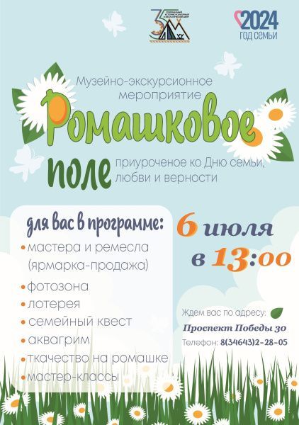 Музейно-экскурсионное мероприятие "Ромашковое поле"