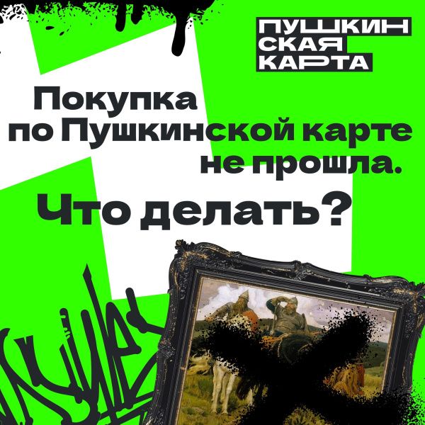 Что делать, если покупка по Пушкинской карте не прошла?
